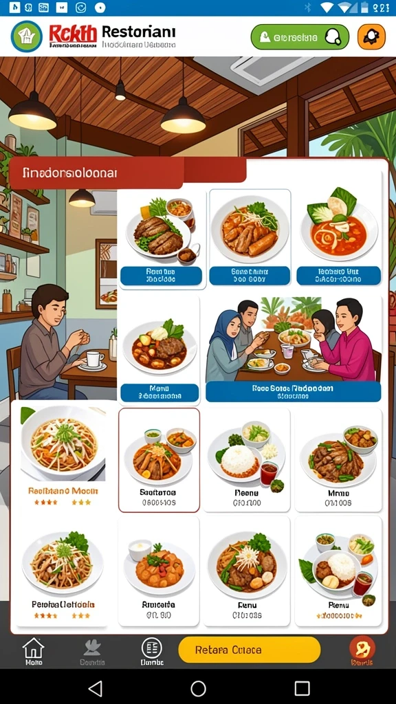 Tampilan antarmuka yang modern dan menarik.