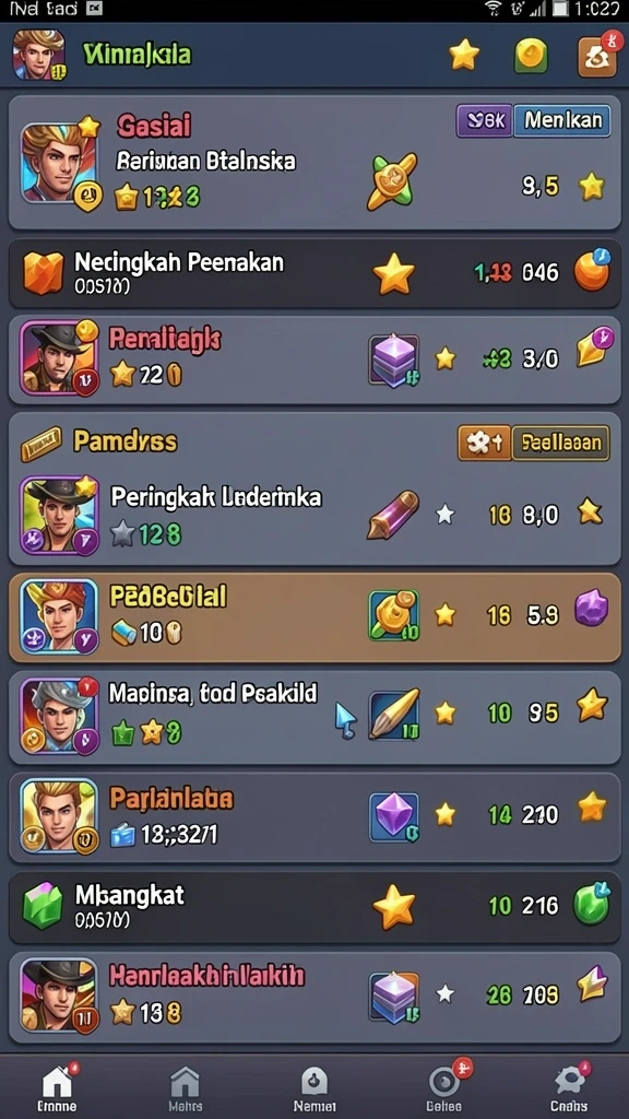 Tangkapan layar dari misi menarik dalam API88.