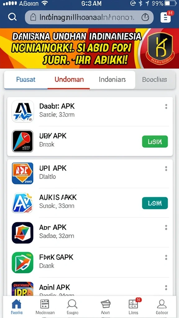 Menu promosi dengan penawaran menarik untuk pemain.