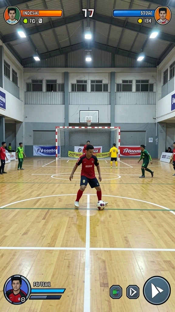 Tangkapan layar karakter utama dalam aksi.