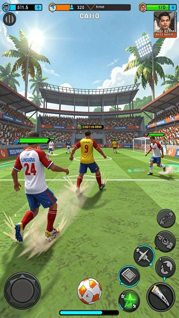 Screenshot menunjukkan tantangan level yang mendebarkan.
