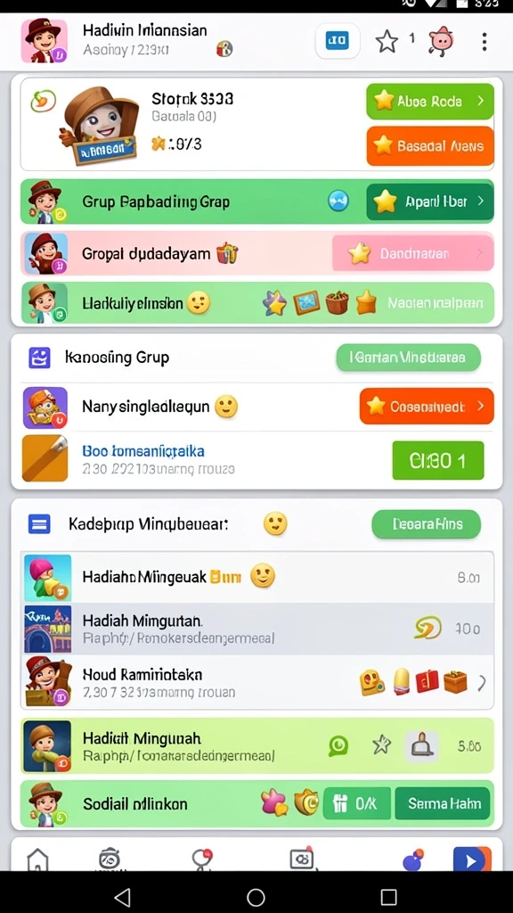 Visual grafis yang memikat saat pemain mengakses menu.