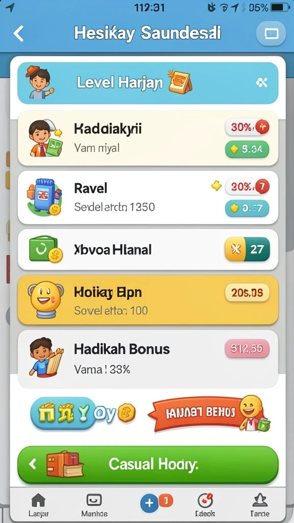 Karakter yang bisa kamu tingkatkan sesuai progress.