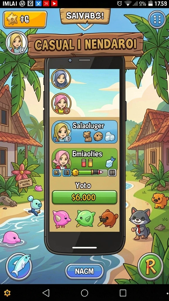 Sistem reward yang memotivasi untuk terus bermain.