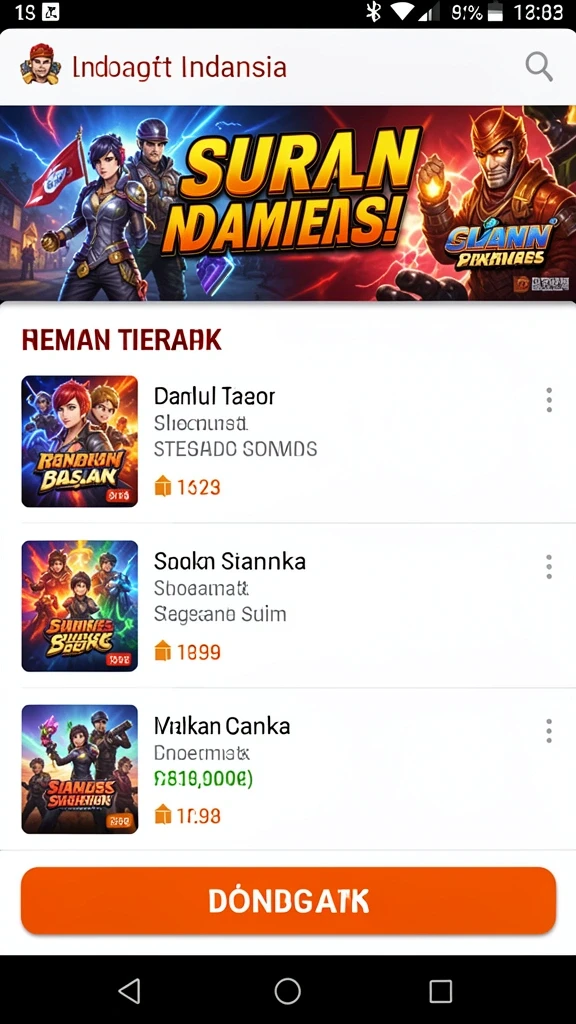 Tema permainan yang beragam dan menarik.