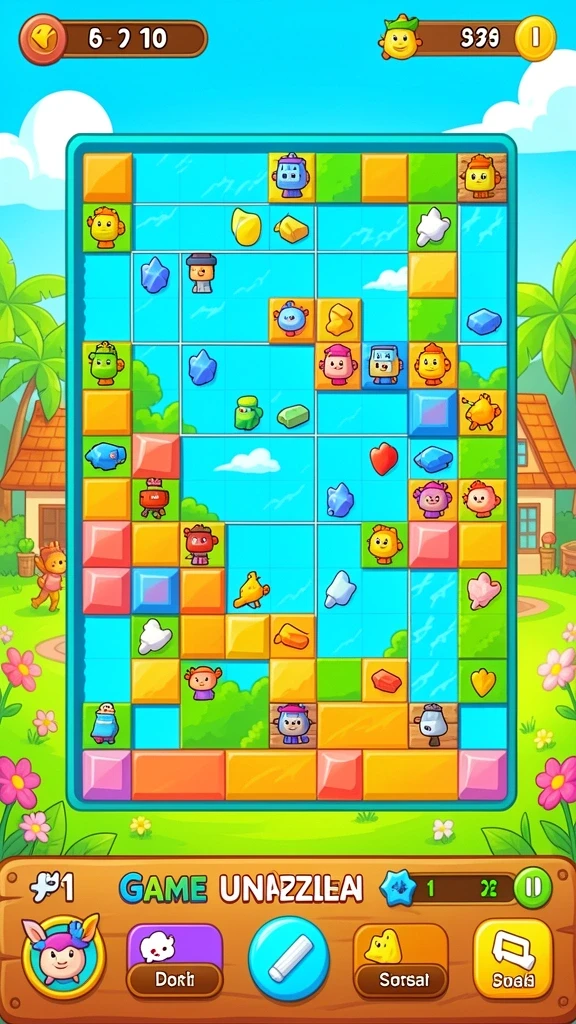 Screenshot level menantang dengan rintangan menarik.