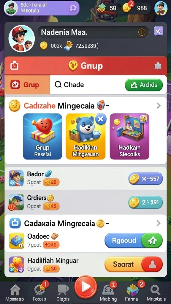Dalam screenshot ini, pemain menghadapi tantangan level yang menegangkan.