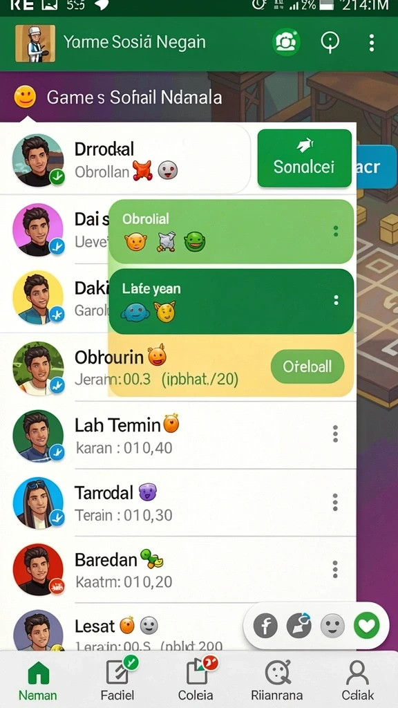 Screenshot menunjukkan fitur kompetisi antar pemain.