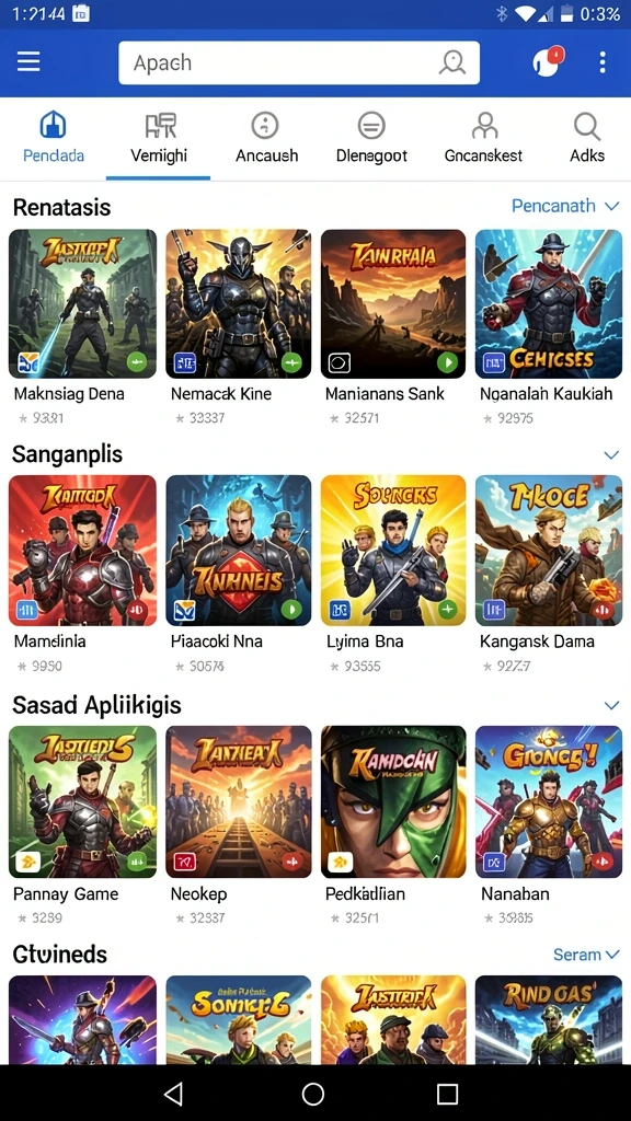 Screenshot memperlihatkan tantangan level baru yang menantang.