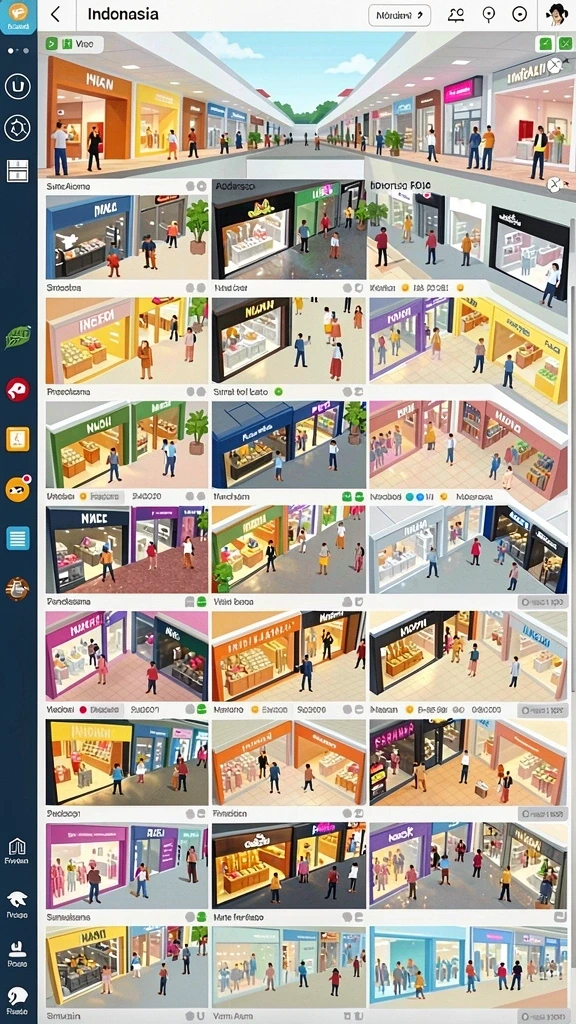 Desain karakter yang unik dan penuh warna.