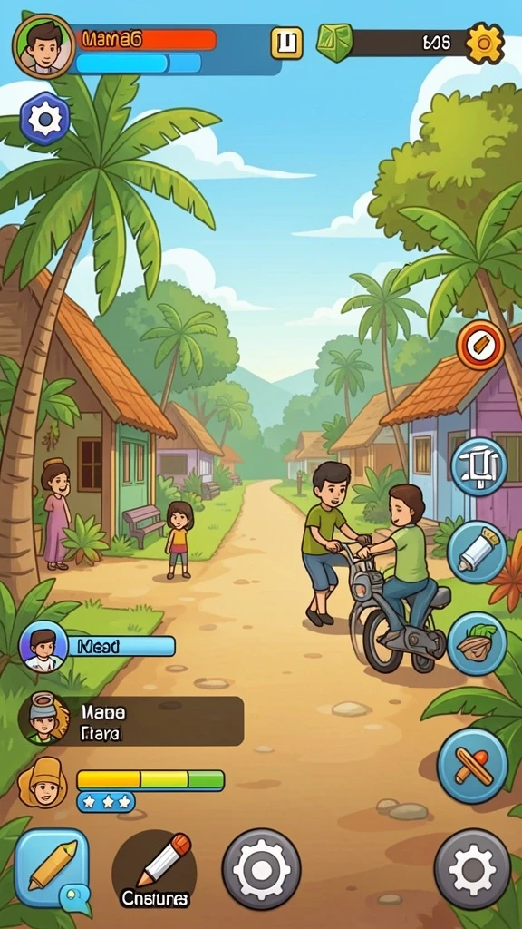 Screenshot menggambarkan fitur kustomisasi pemain yang luas.