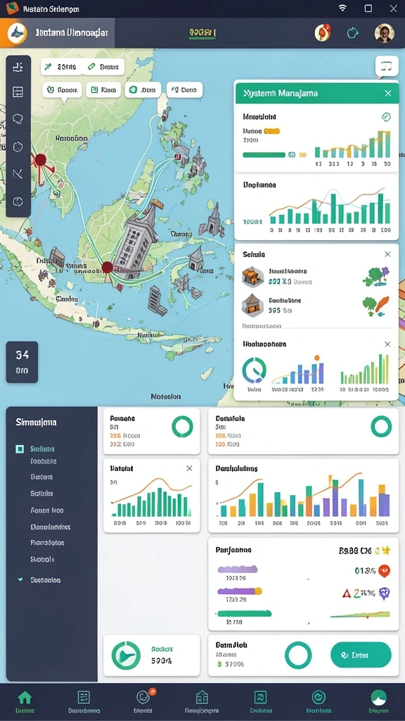 Layar pemilihan mode permainan yang beragam.