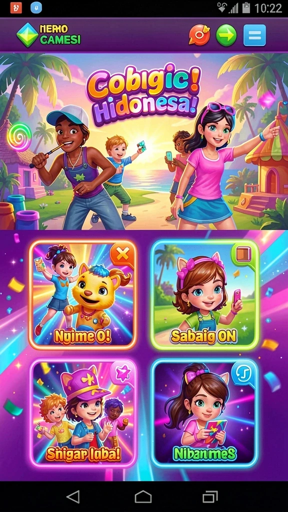 Tangkapan layar menampilkan gameplay seru melawan virus.